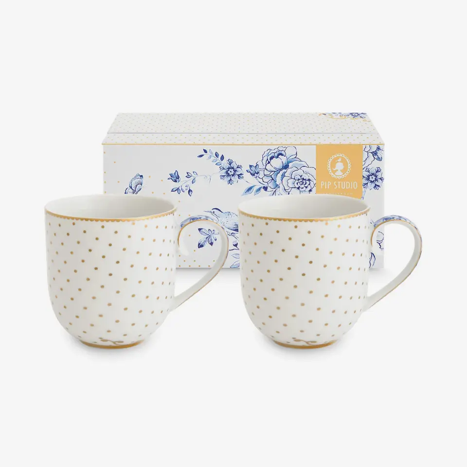Pip Studio Royal White Collection Porselen Kupa Seti 200 Ml