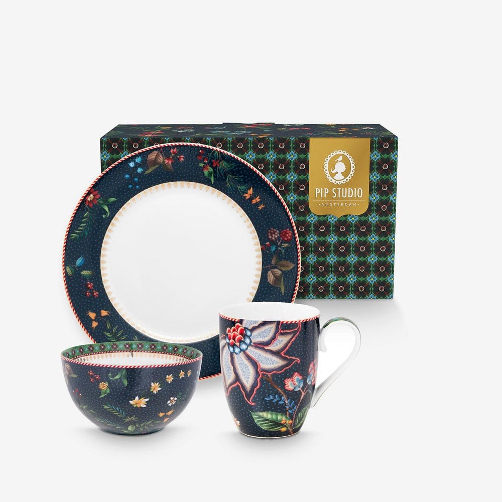 Mavi Porselen Kahvaltı Seti Berry Blues Collection by Pip Studio