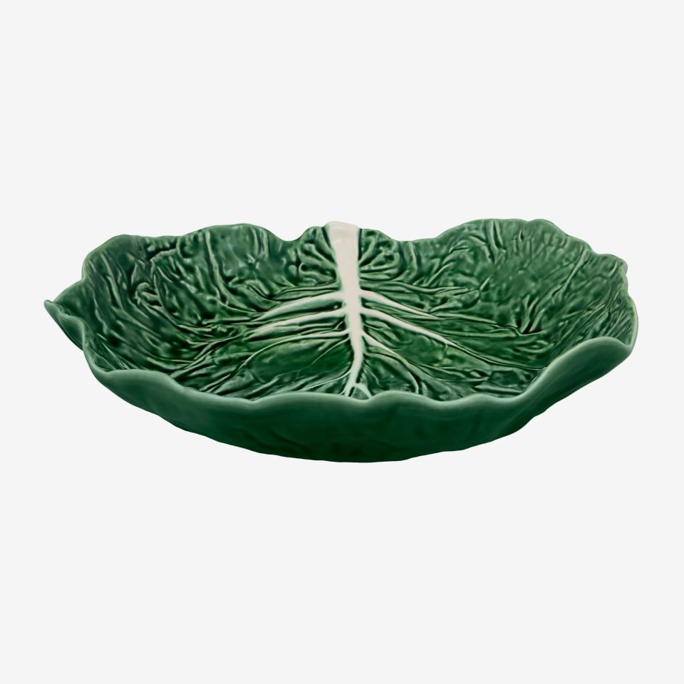 Yeşil Seramik Servis Kasesi 32,5 Cm Cabbage Collection by Bordallo Pinherio