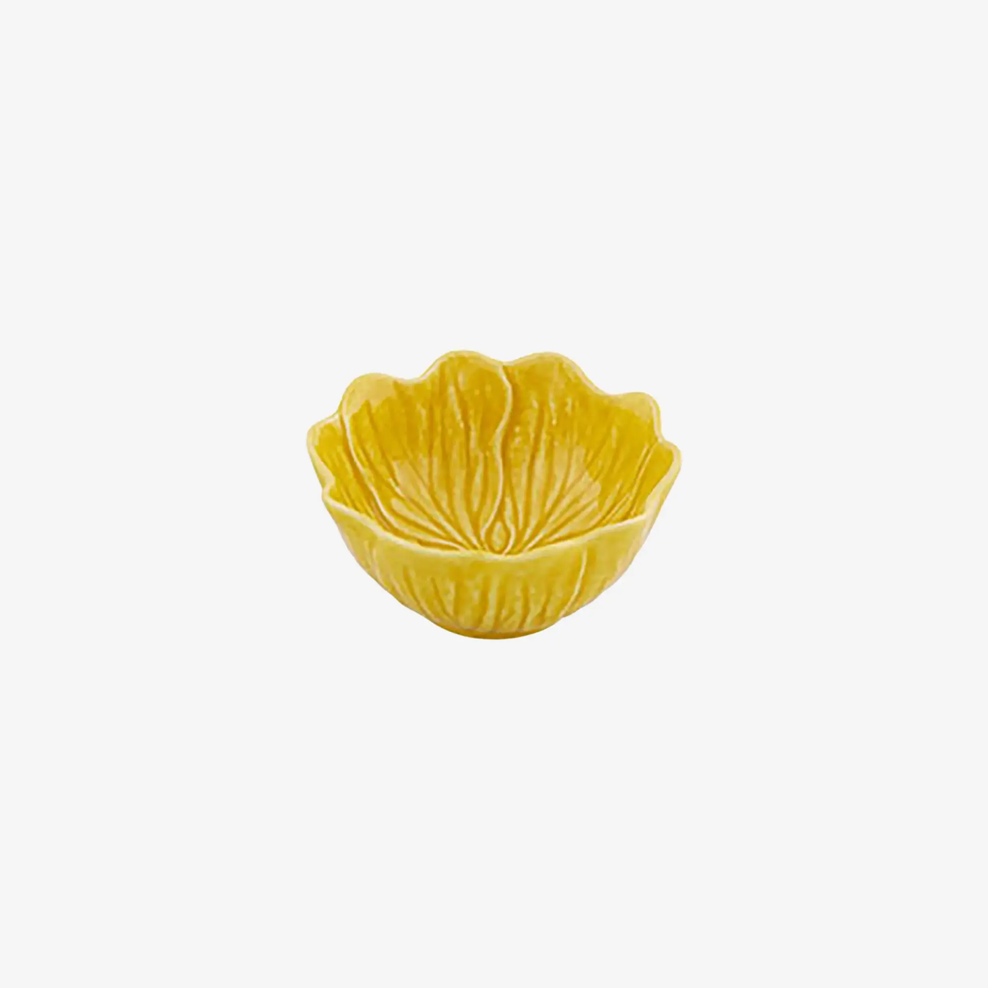 Bordallo Pinheiro Sarı Seramik Flora Çorba Kasesi 12 Cm