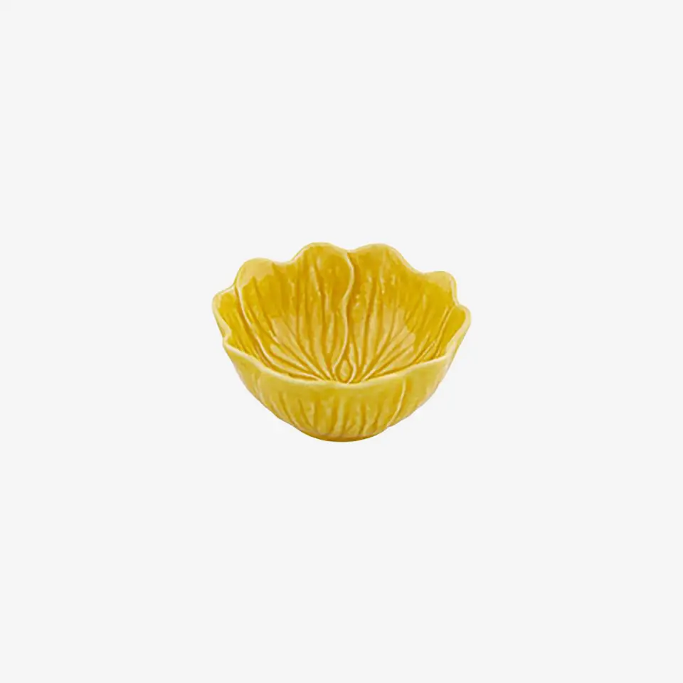 Bordallo Pinheiro Sarı Seramik Flora Çorba Kasesi 12 Cm