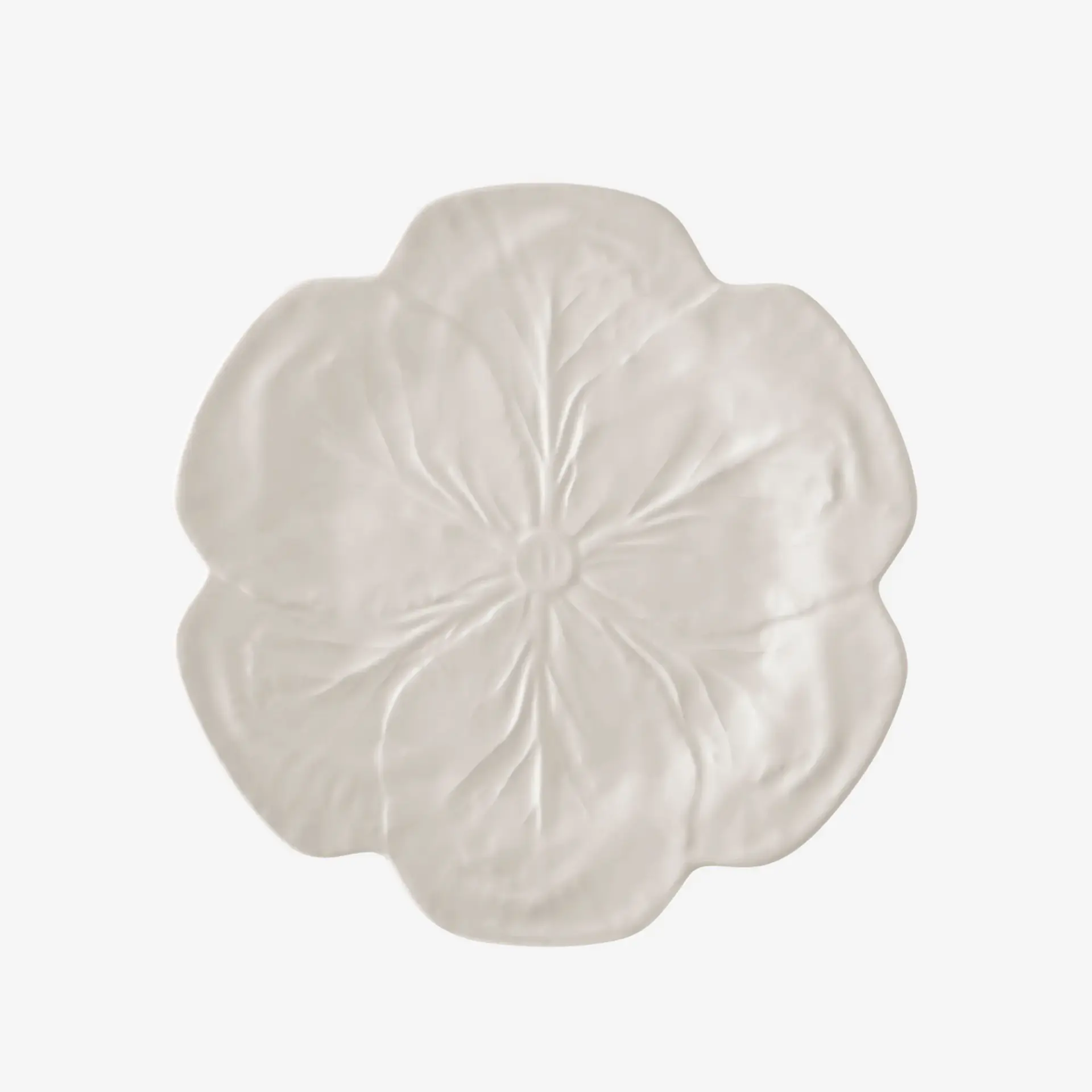 Bordallo Pinheiro Beyaz Seramik Yemek Tabağı 26,5 Cm