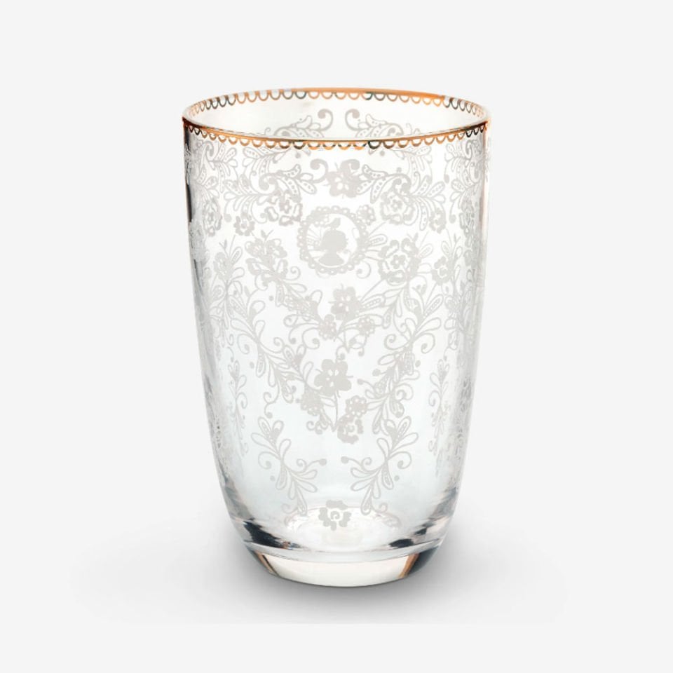 Şeffaf Cam Su Bardağı 400 Ml Blushing Birds Collection by Pip Studio