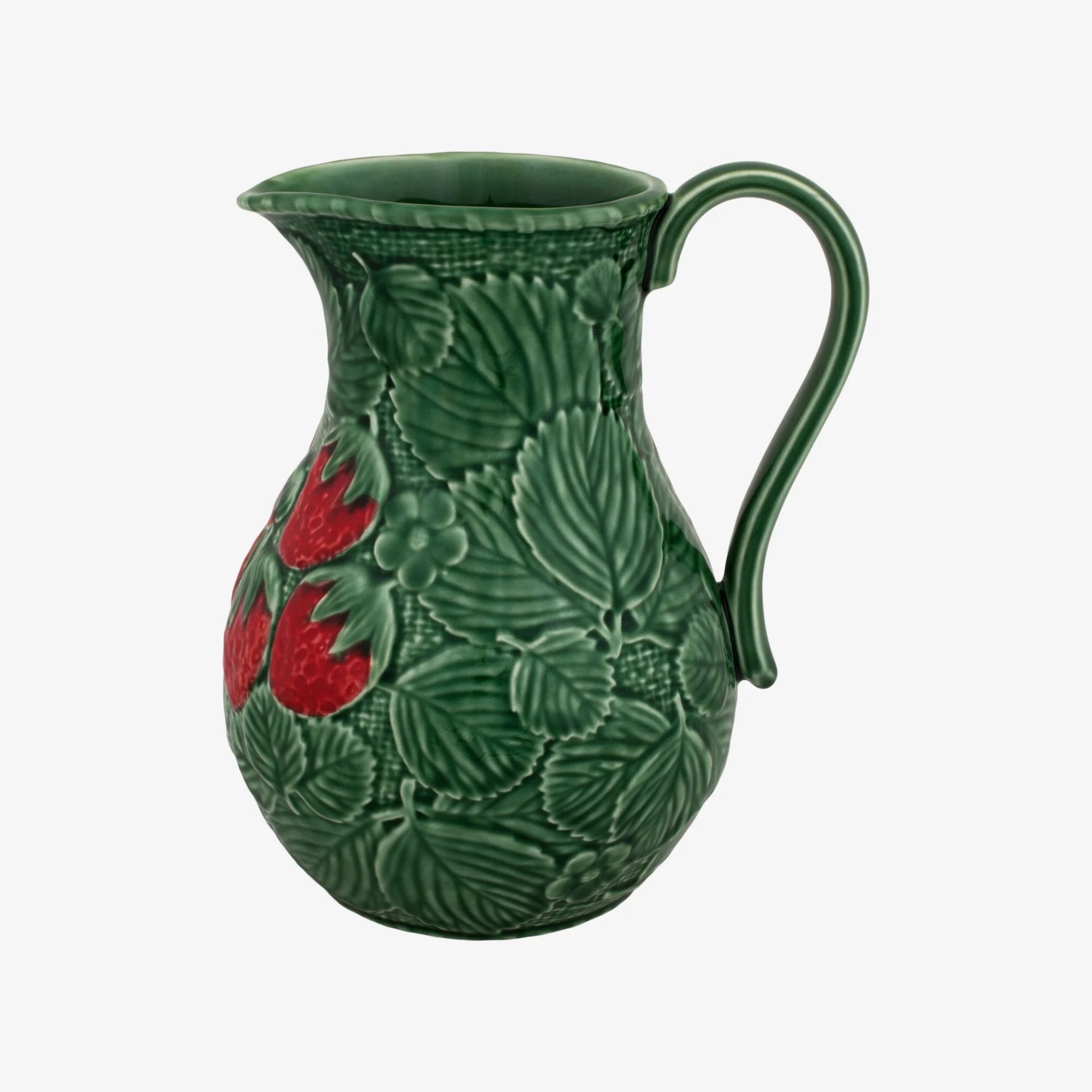 Yeşil Seramik Sürahi 2200 Ml Strawberries Collection by Bordallo Pinherio