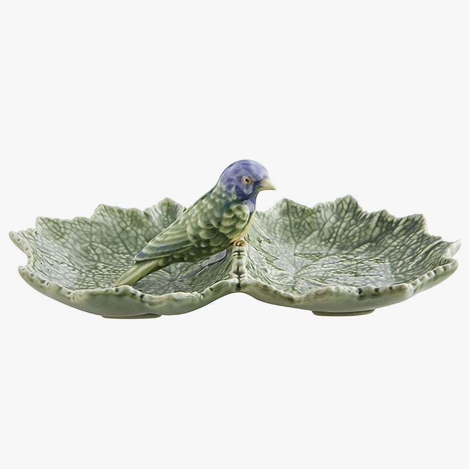 Bordallo Pinherio Yeşil Seramik Servis Tabağı 22 Cm Geranium Collection