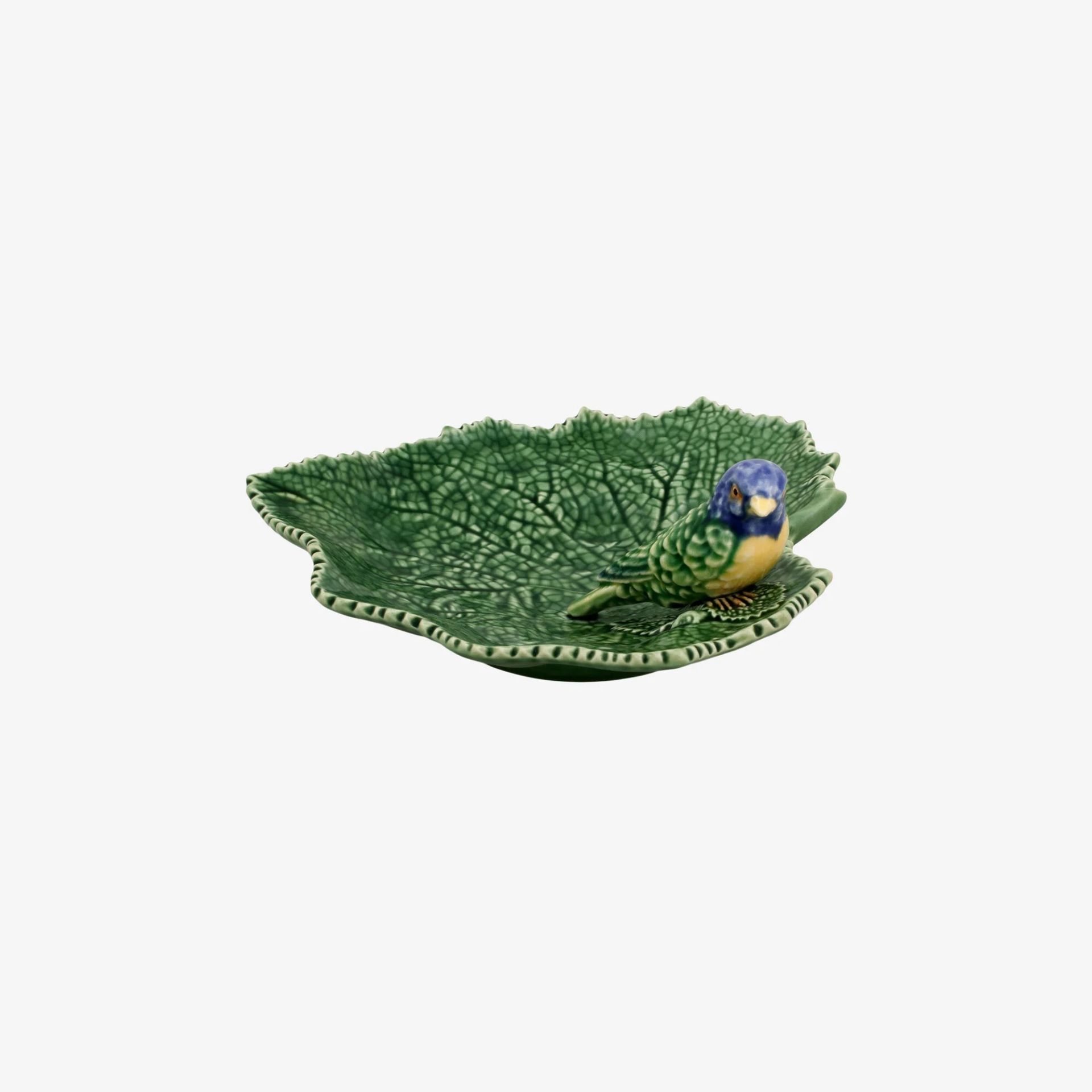 Bordallo Pinherio Yeşil Seramik Servis Tabağı 19 Cm Geranium Collection