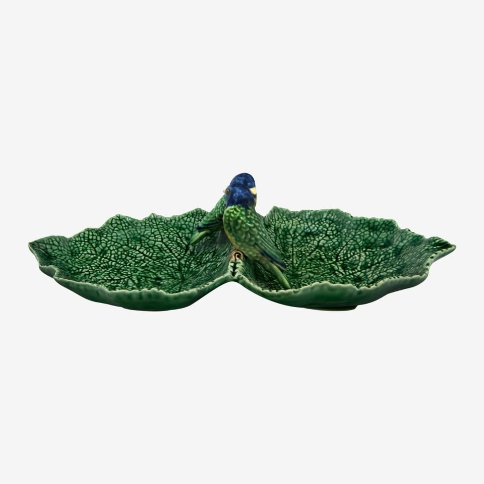 Bordallo Pinherio Yeşil Seramik Servis Tabağı 34 Cm Leaves Collection