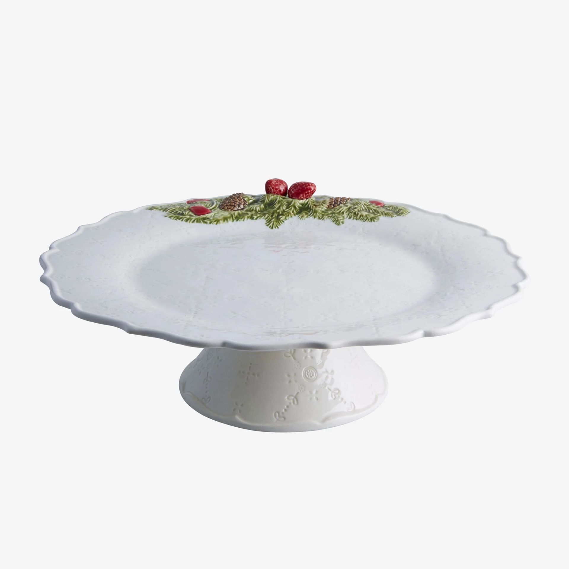 Bordallo Pinherio Beyaz Seramik Kek Standı 35,5 Cm Garland Collection
