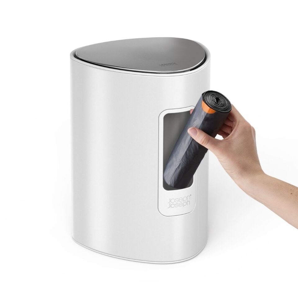 Joseph Joseph EasyStore 5 L Pedallı Çöp Kovası - Beyaz/Çelik