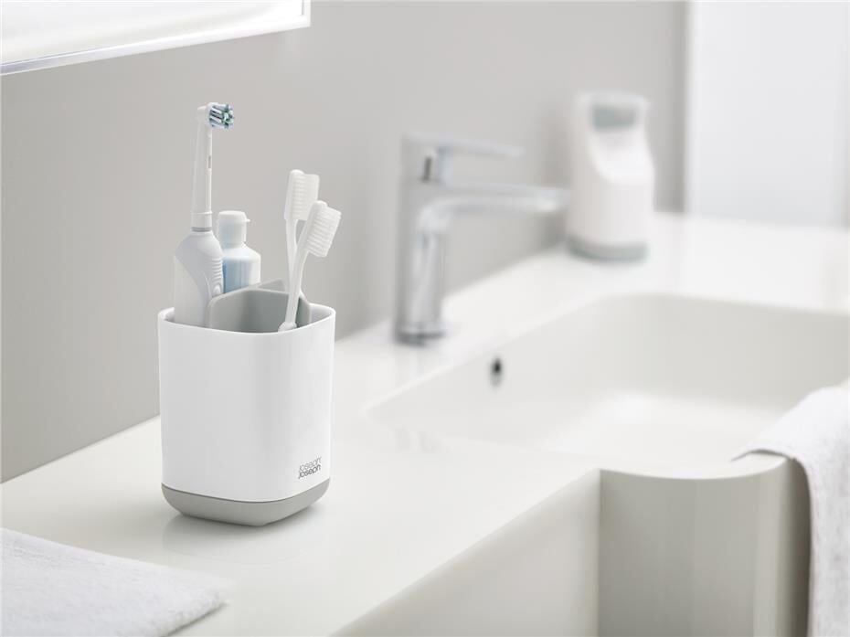Joseph Joseph Standart Easy-Store Diş Fırçalık - Beyaz/Gri