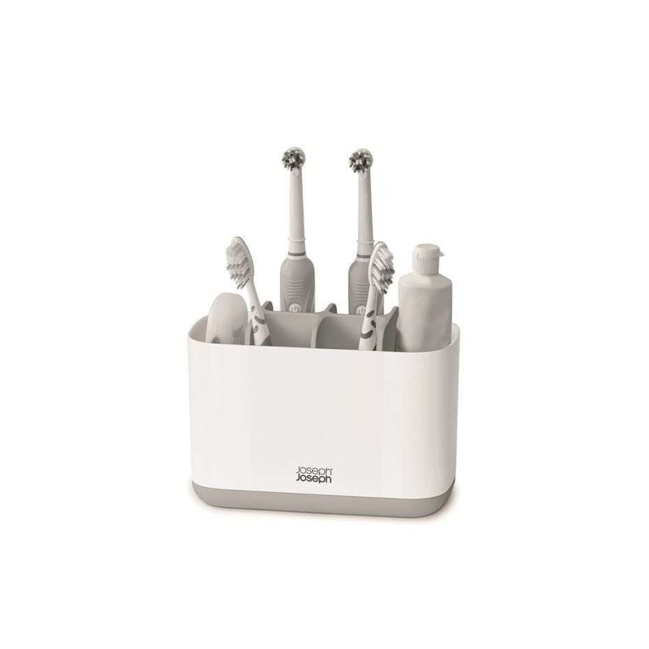 Joseph Joseph Büyük Easy-Store Diş Fırçalık - Beyaz/Gri