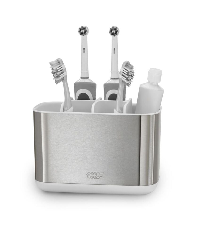 Joseph Joseph Easystore™ Steel Büyük Diş Fırçalık  Beyaz/Gri