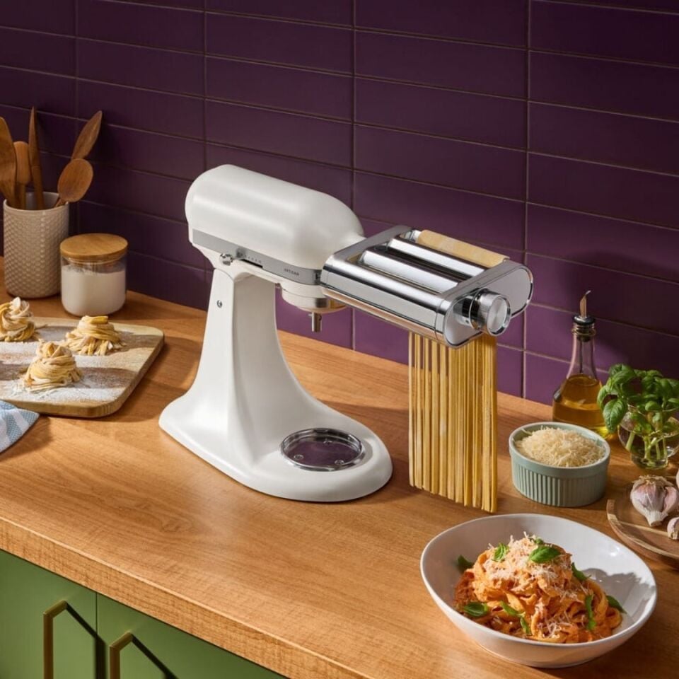 KitchenAid 3in1 Makarna Açma ve Kesme Aparatı Chromed Steel