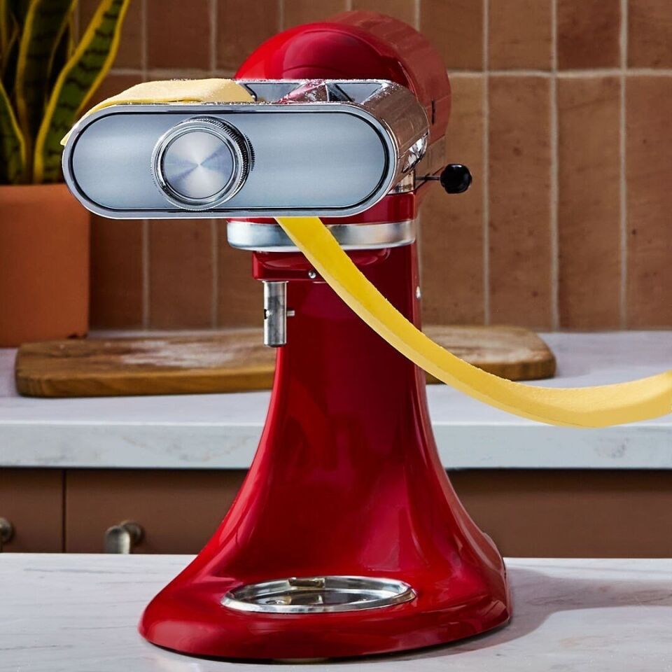 KitchenAid 3in1 Makarna Açma ve Kesme Aparatı Chromed Steel