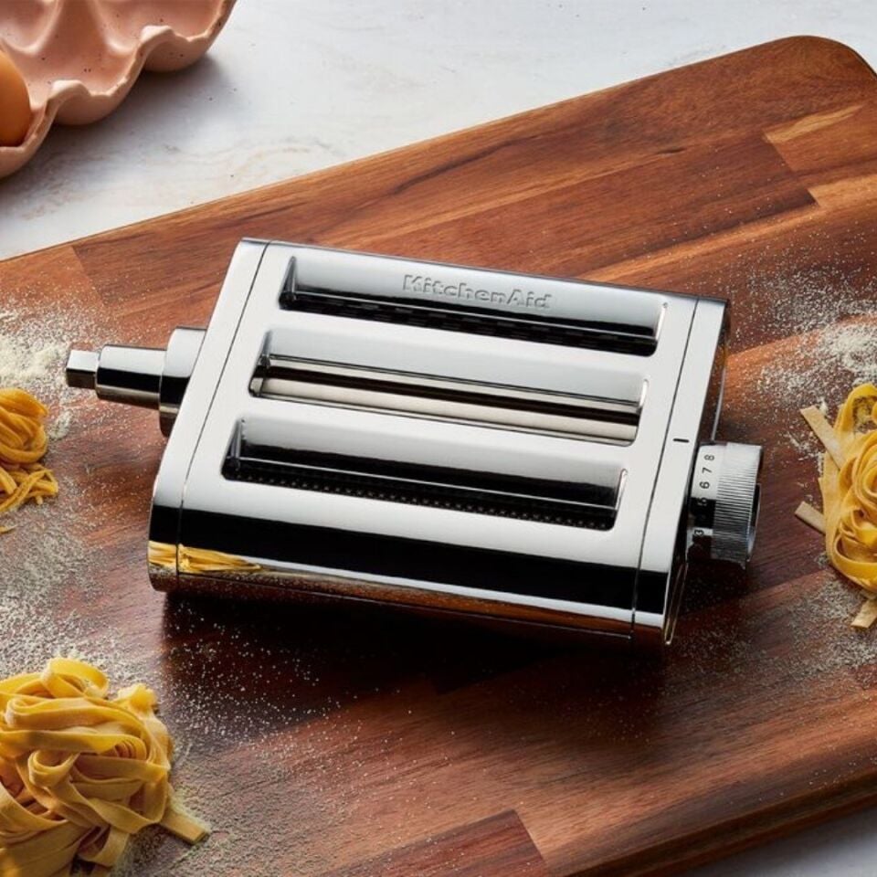 KitchenAid 3in1 Makarna Açma ve Kesme Aparatı Chromed Steel