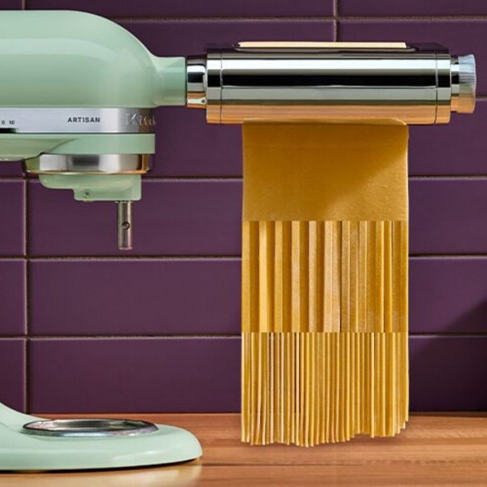 KitchenAid 3in1 Makarna Açma ve Kesme Aparatı Chromed Steel