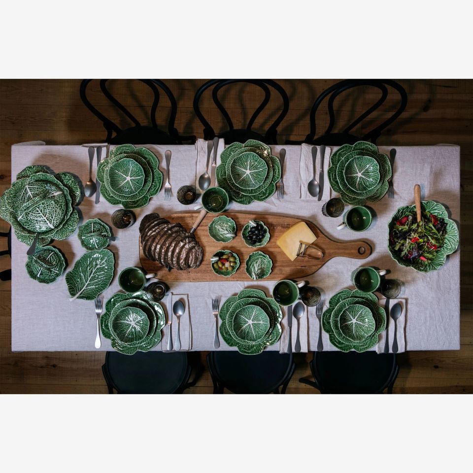 Yeşil Seramik Servis Kasesi 29 Cm Cabbage Collection by Bordallo Pinherio
