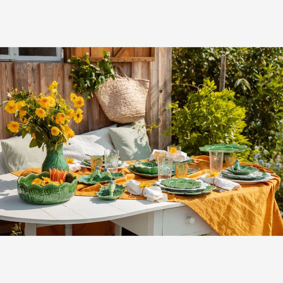 Yeşil Seramik Servis Tabağı 33 Cm Strawberries Collection by Bordallo Pinherio