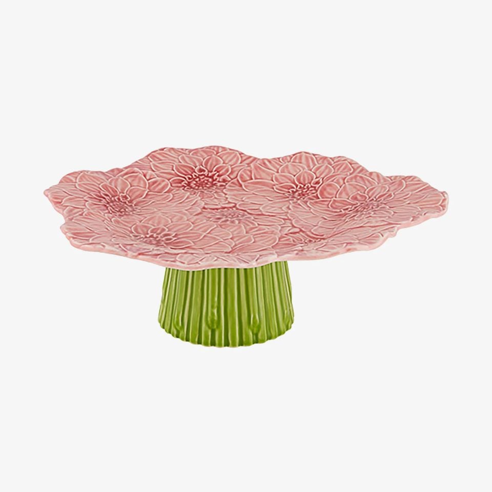 Pembe Seramik Kek Standı 28 Cm Maria Flor Collection by Bordallo Pinherio