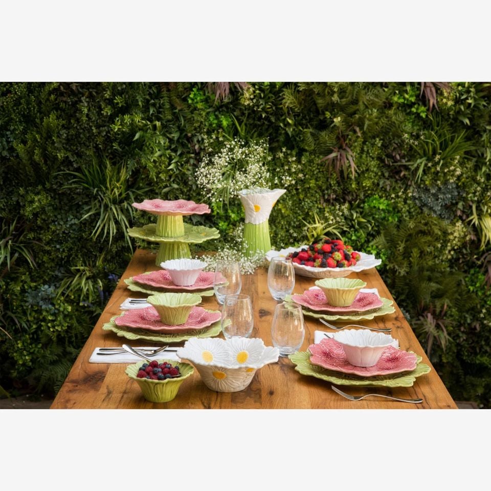 Pembe Seramik Kek Standı 28 Cm Maria Flor Collection by Bordallo Pinherio