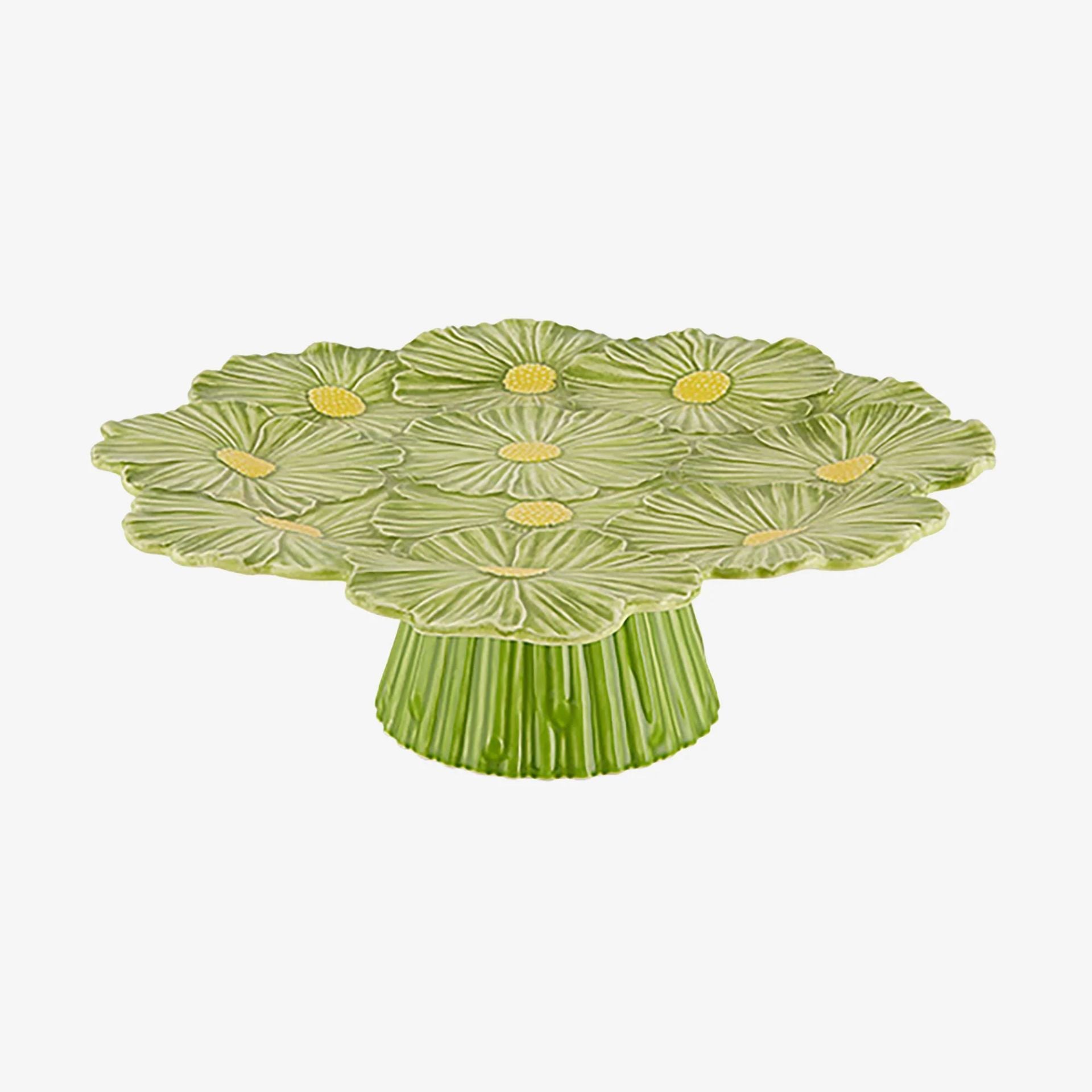 Bordallo Pinherio Yeşil Seramik Kek Standı 37 Cm Maria Flor Collection