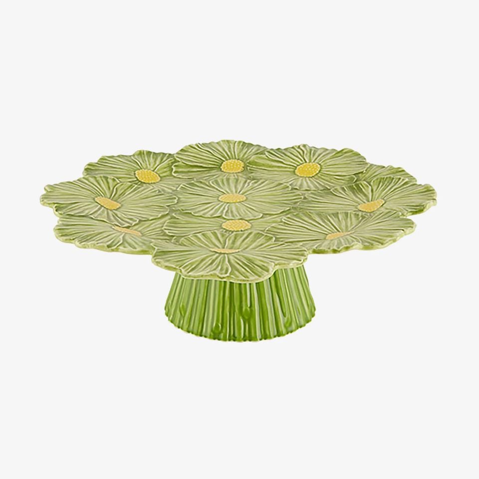 Bordallo Pinherio Yeşil Seramik Kek Standı 37 Cm Maria Flor Collection