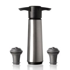 Vacu Vin Şarap Vakum Seti, Paslanmaz Çelik (1 Pompa, 2 Tıpa), Hediye Kutulu