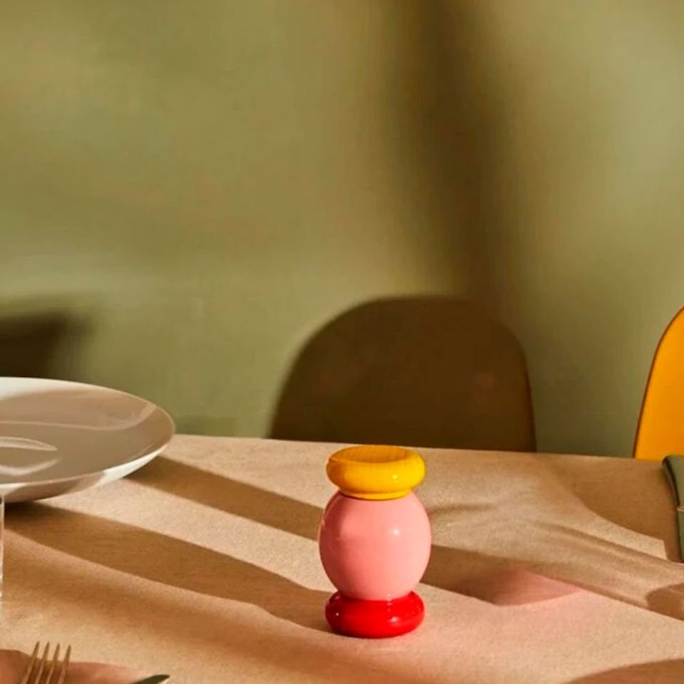 Alessi Values Tuz ve Karabiber Öğütücü 7 cm x 7 cm x 11 cm Pembe