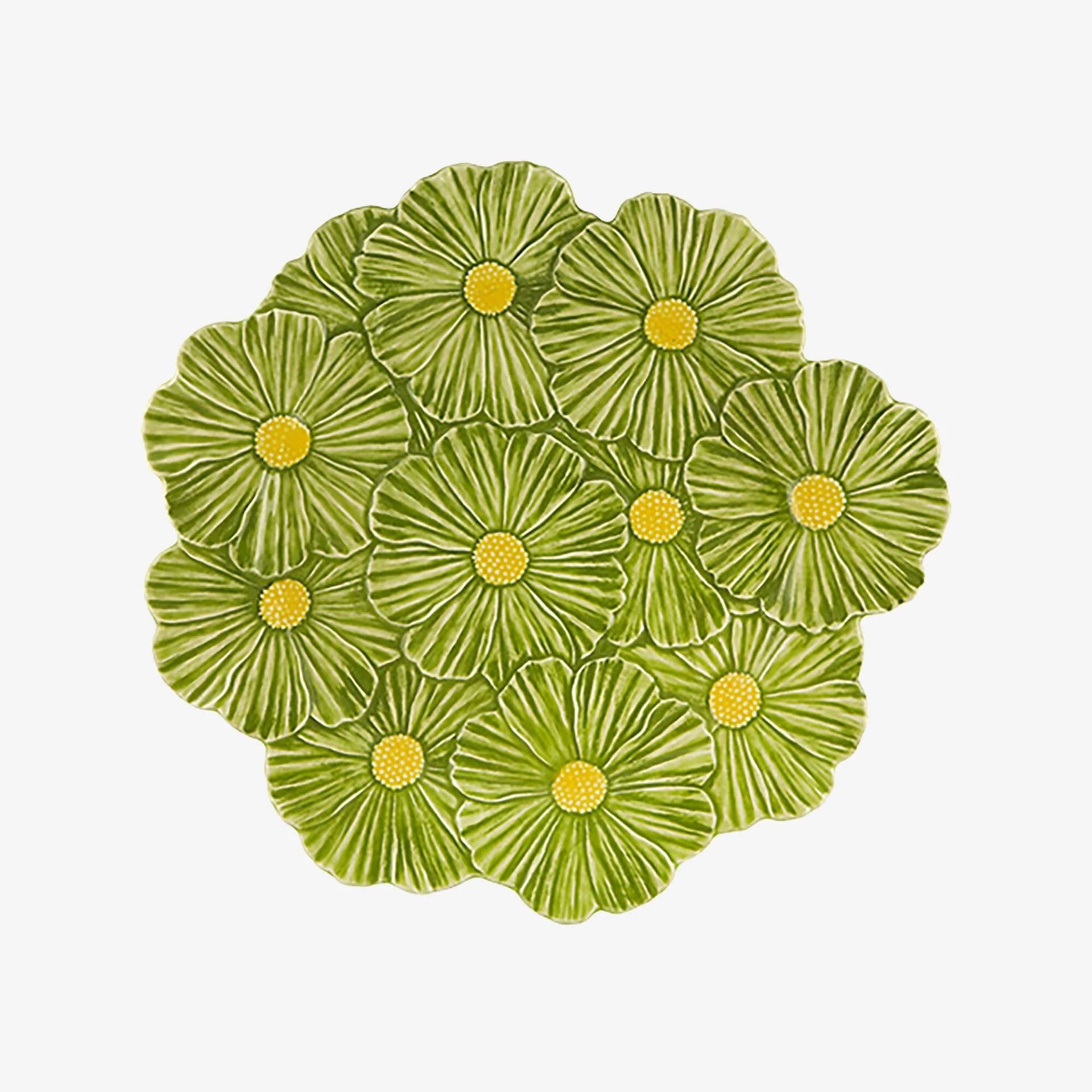 Yeşil Seramik Servis Tabağı 37 Cm Maria Flor Collection by Bordallo Pinheiro 65021852