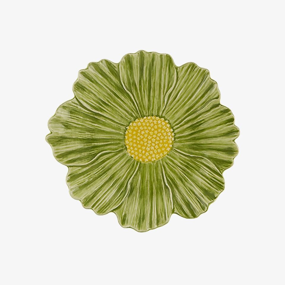 Bordallo Pinheiro Yeşil Seramik Kahvaltı Tabağı 23 Cm Maria Flor Collection 