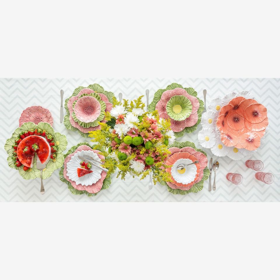 Beyaz Seramik Servis Tabağı 47 Cm Maria Flor Collection by Bordallo Pinheiro 65021884