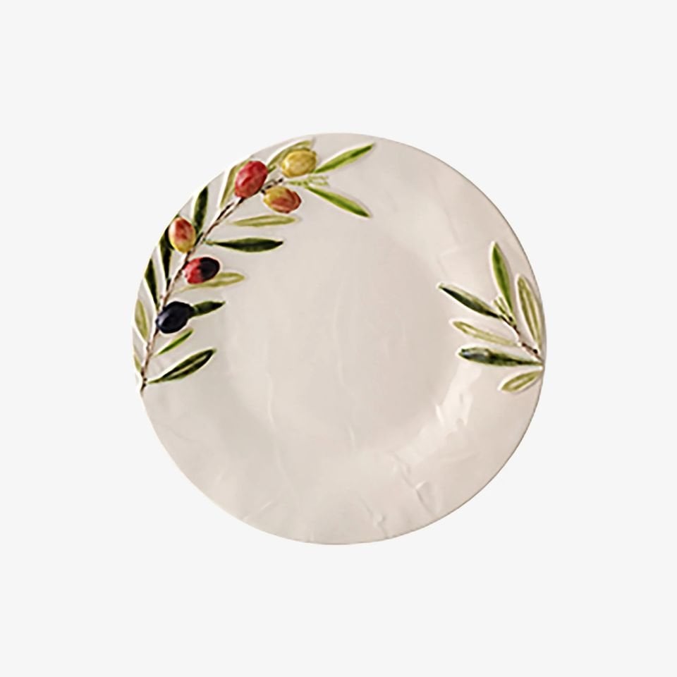 Bordallo Pinheiro Beyaz Seramik Kahvaltı Tabağı 22,5 Cm Olival Collection
