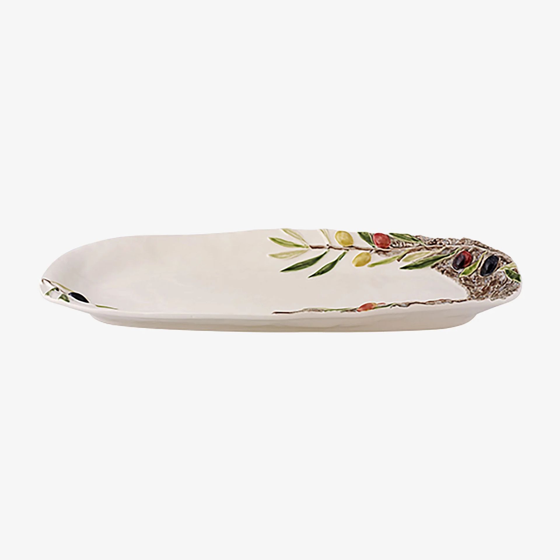 Bordallo Pinheiro Beyaz Seramik Servis Tabağı 40 Cm Olival Collection