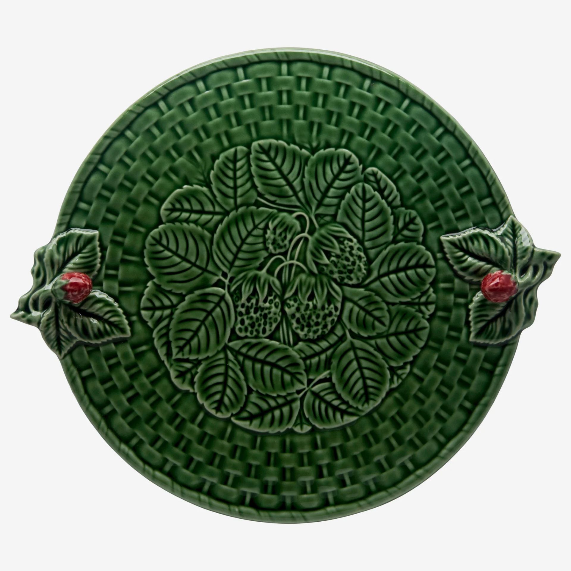 Bordallo Pinheiro Strawberries Yeşil Seramik Servis Tabağı 65001261