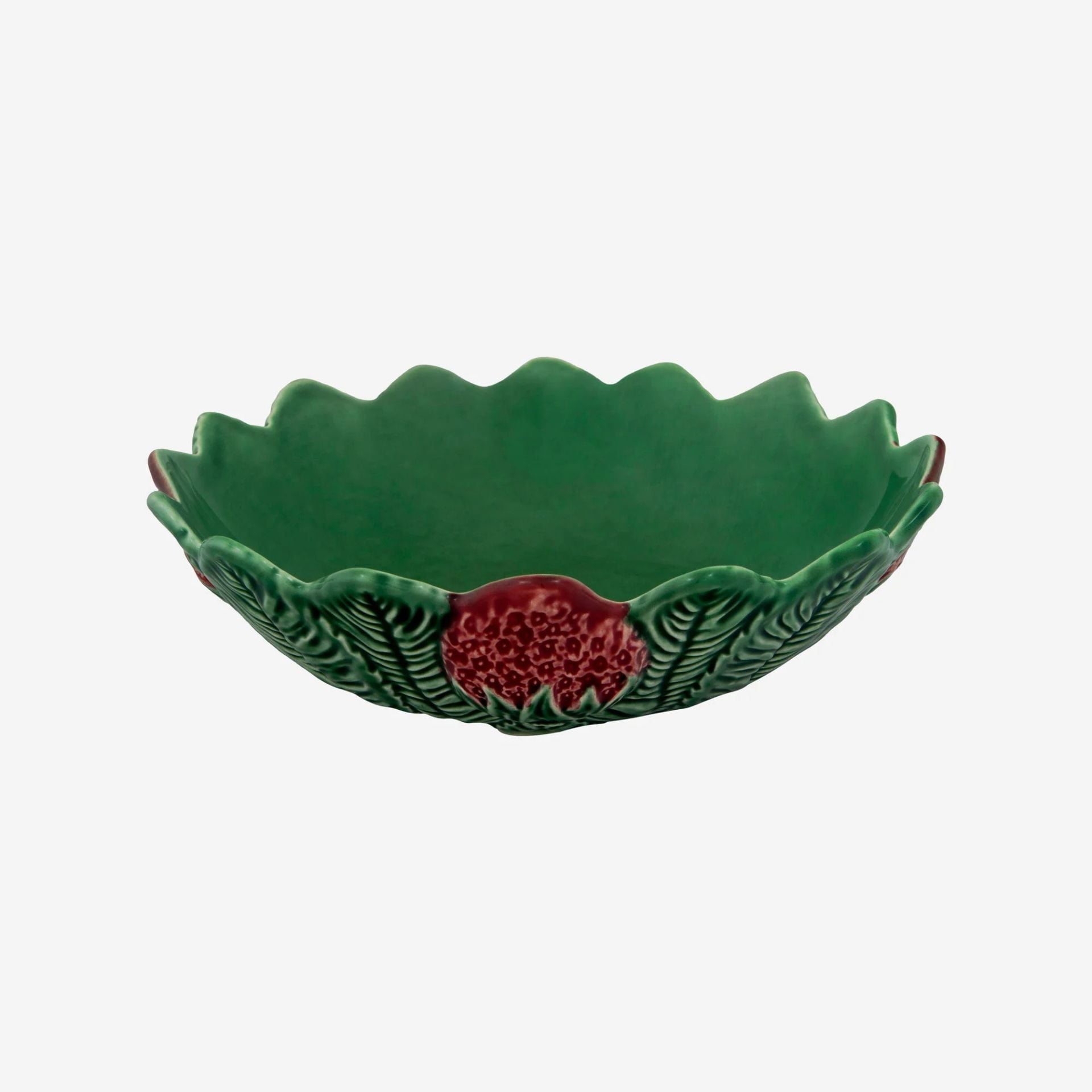 Bordallo Pinheiro Strawberries Yeşil Seramik Servis Kasesi