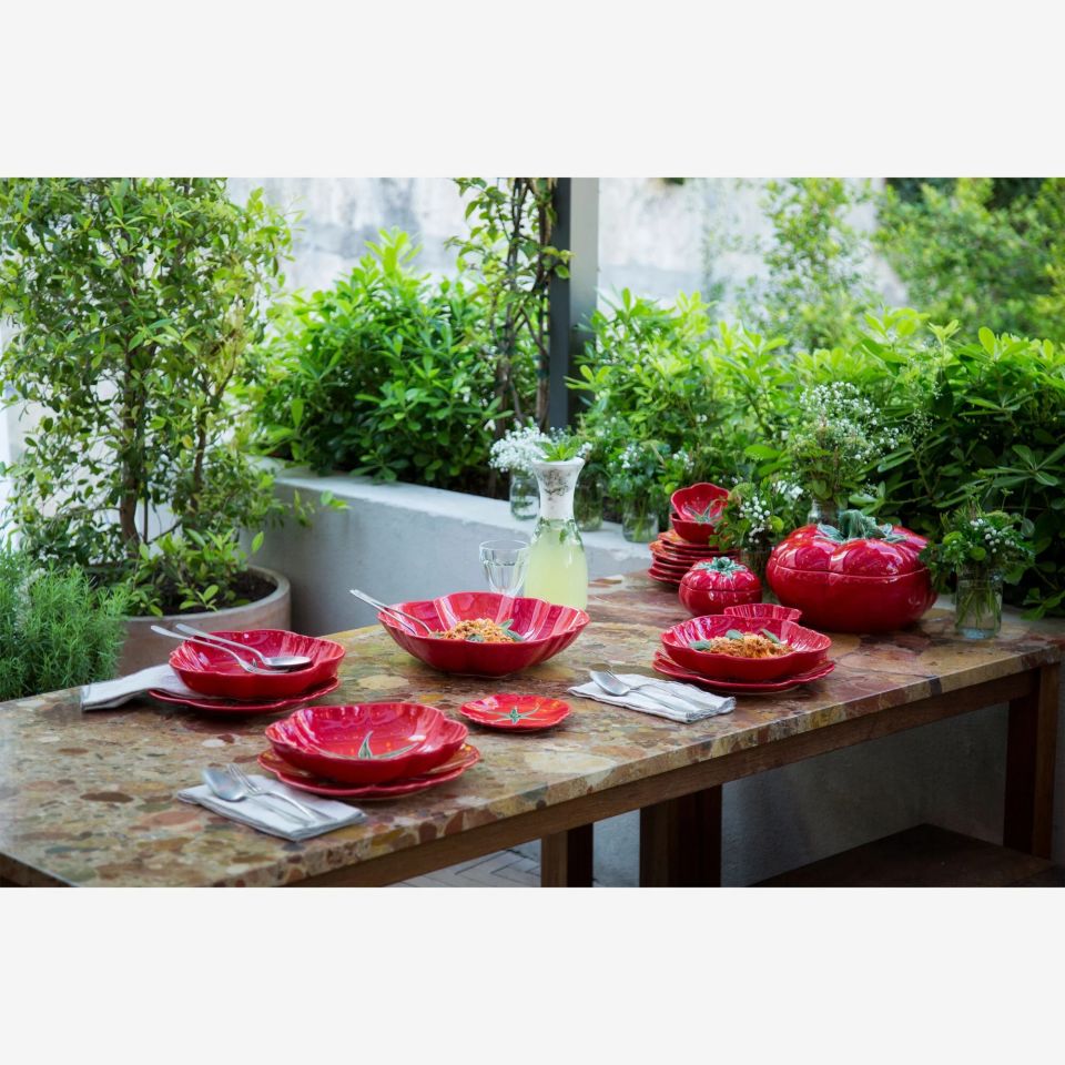 Kırmızı Seramik Saklama Kabı 16 Cm Tomato Collection by Bordallo Pinheiro 65007072