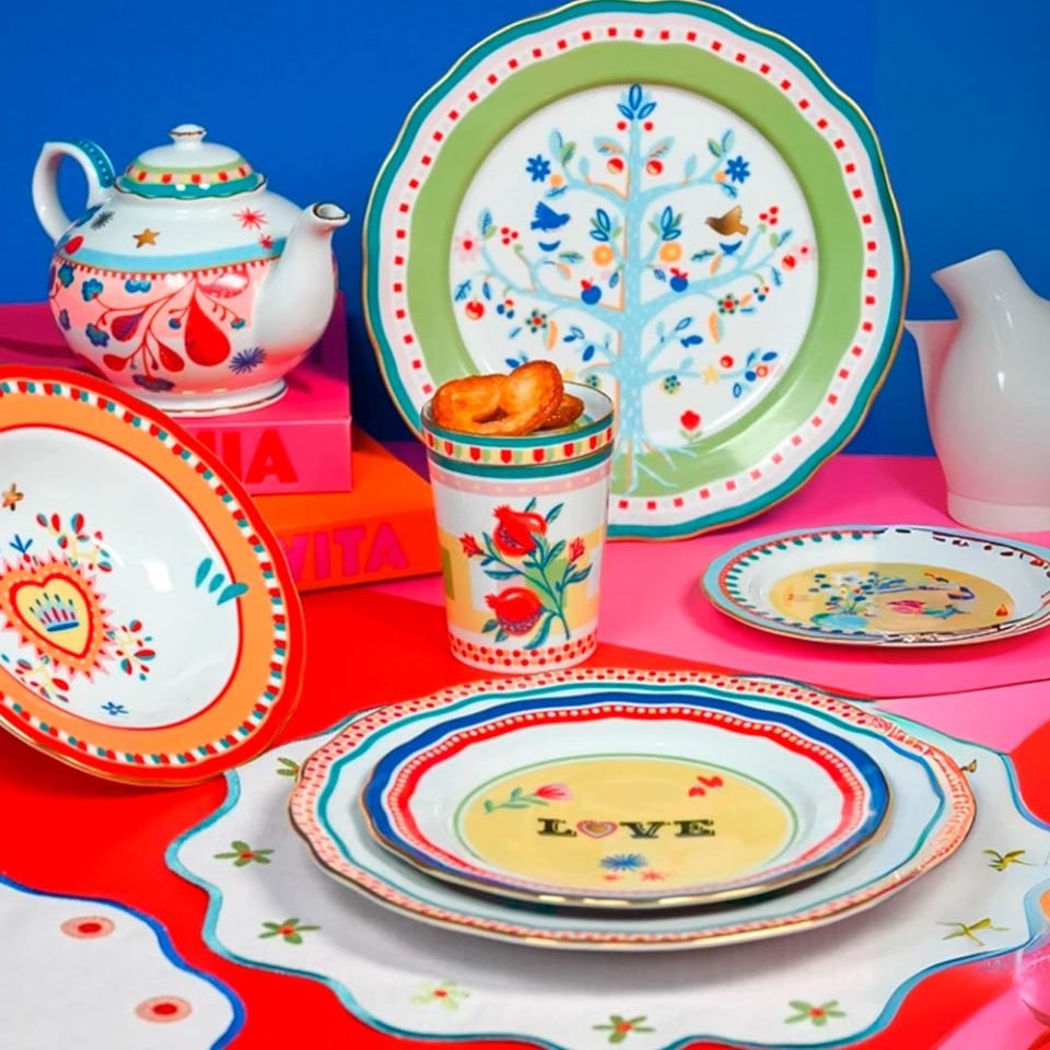 Baci Milano Mamma Mia Ağaç Desenli Yemek Tabağı 28 cm