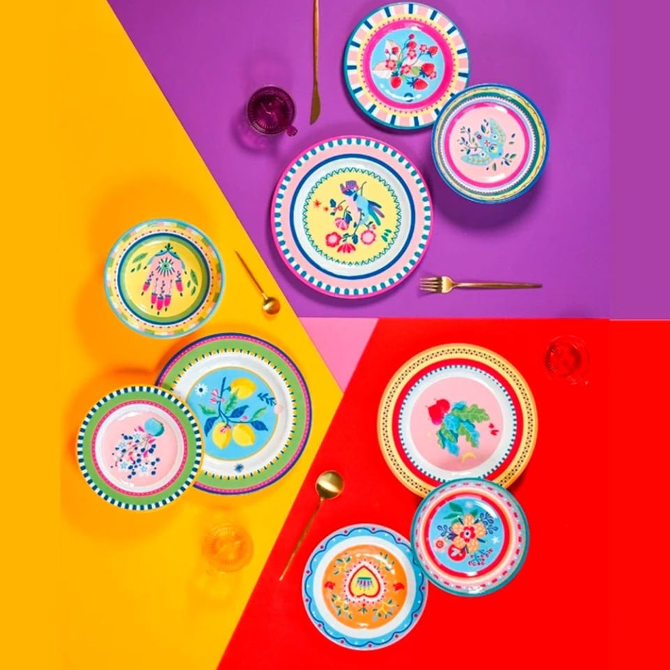 Baci Milano Mamma Mia Kuş Desenli Tabak 22 cm