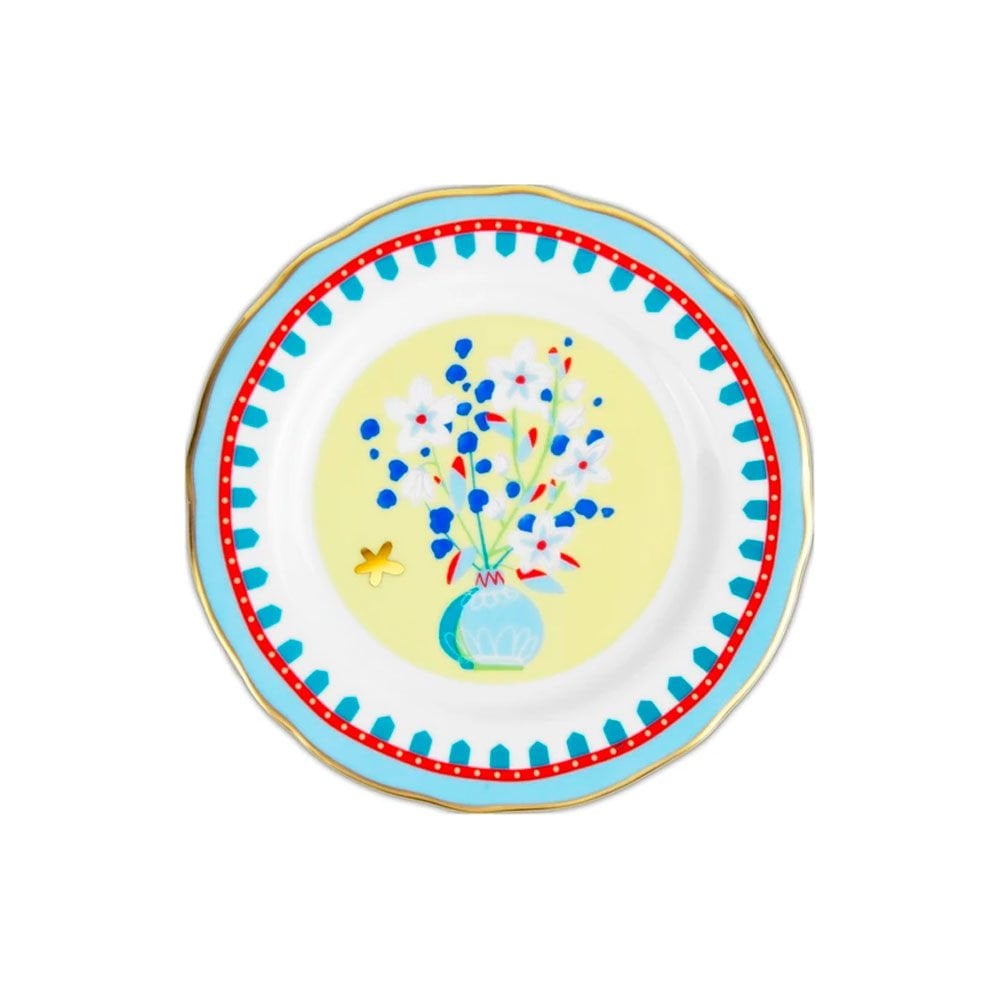 Baci Milano Mamma Mia Vazo Desenli Tatlı Tabağı 16 cm