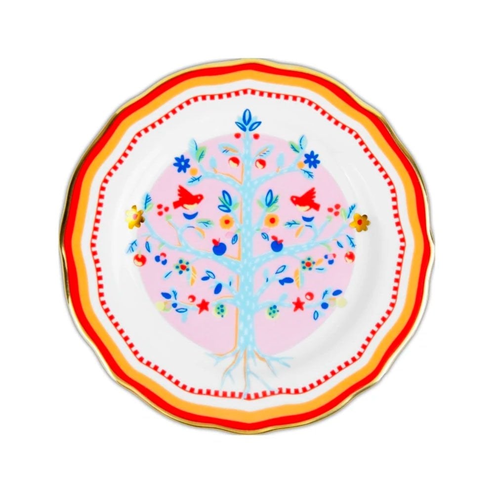 Baci Milano Mamma Mia Ağaç Desenli Tatlı Tabağı 16 cm