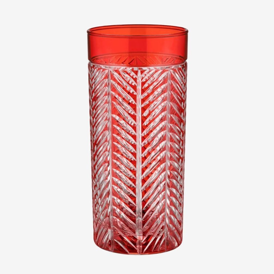 Kırmızı Cam Su Bardağı 485 Ml Lanza Collection by Chiara Alessi