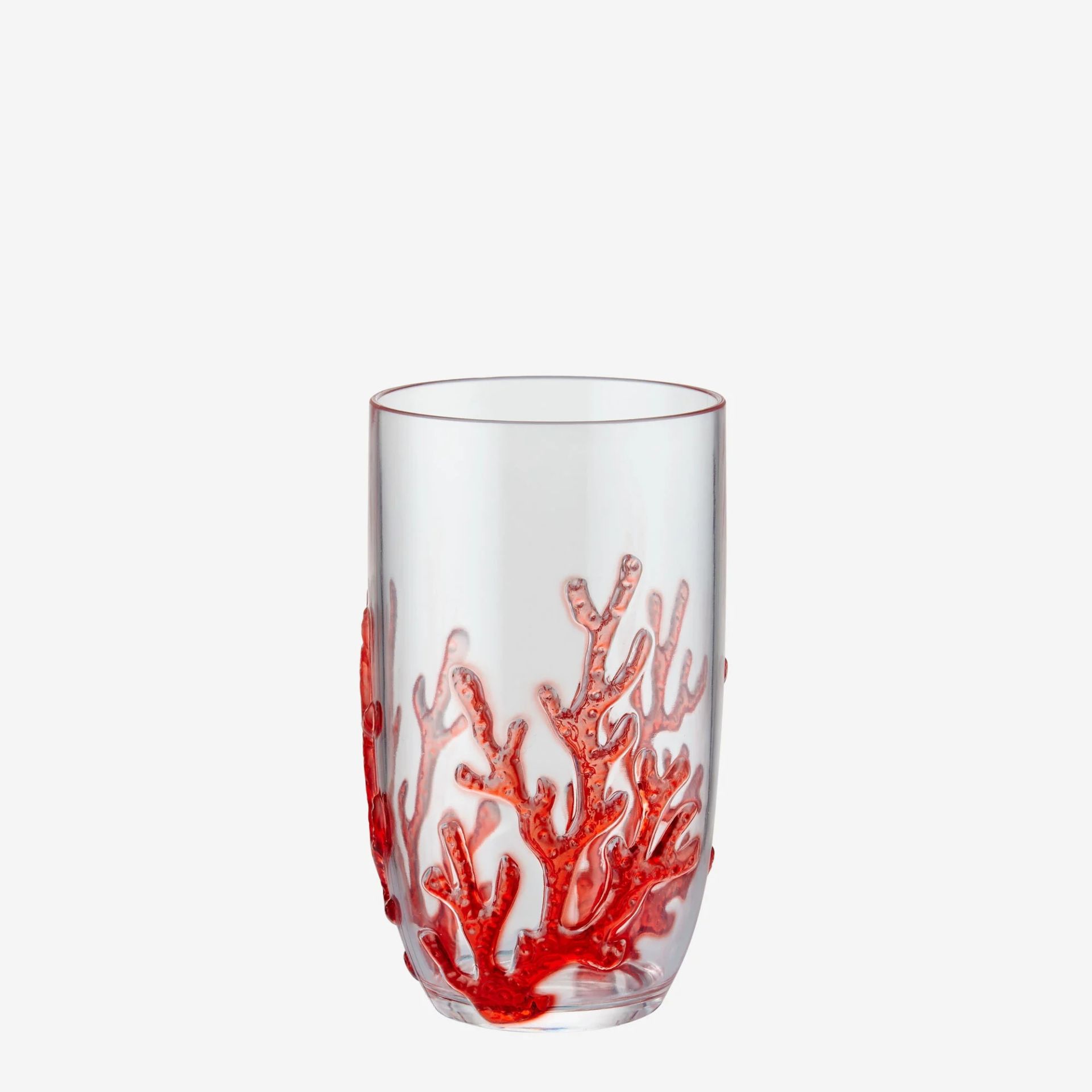 Chiara Alessi Kırmızı Akrilik Su Bardağı 600 Ml Bambu Collection