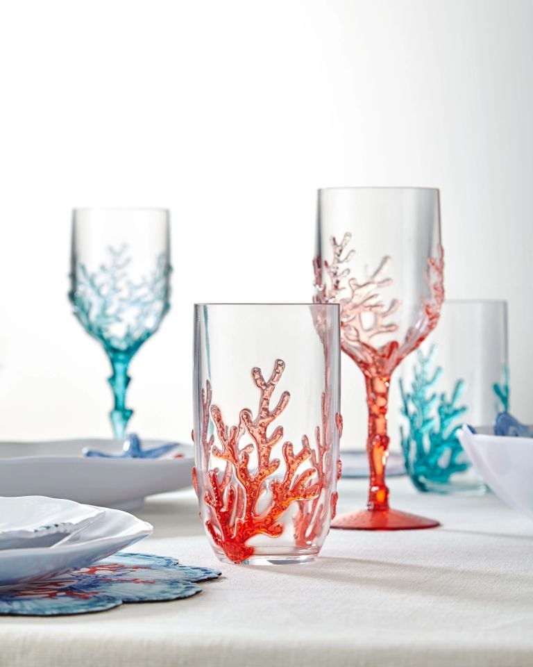 Chiara Alessi Kırmızı Akrilik Su Bardağı 600 Ml Bambu Collection