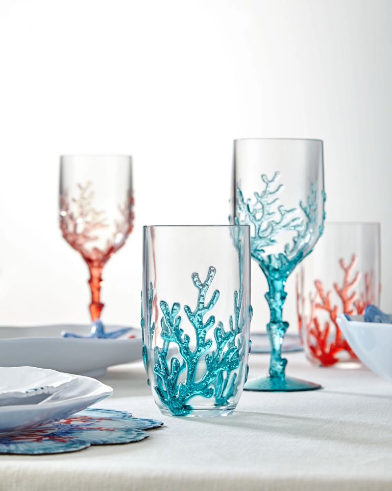 Chiara Alessi Mavi Akrilik Su Bardağı 600 Ml Bambu Collection