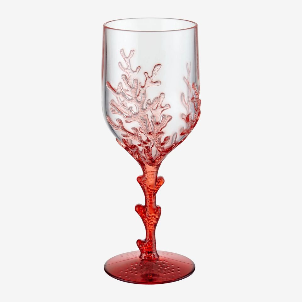 Chiara Alessi Kırmızı Akrilik Kadeh 400 Ml Bambu Collection