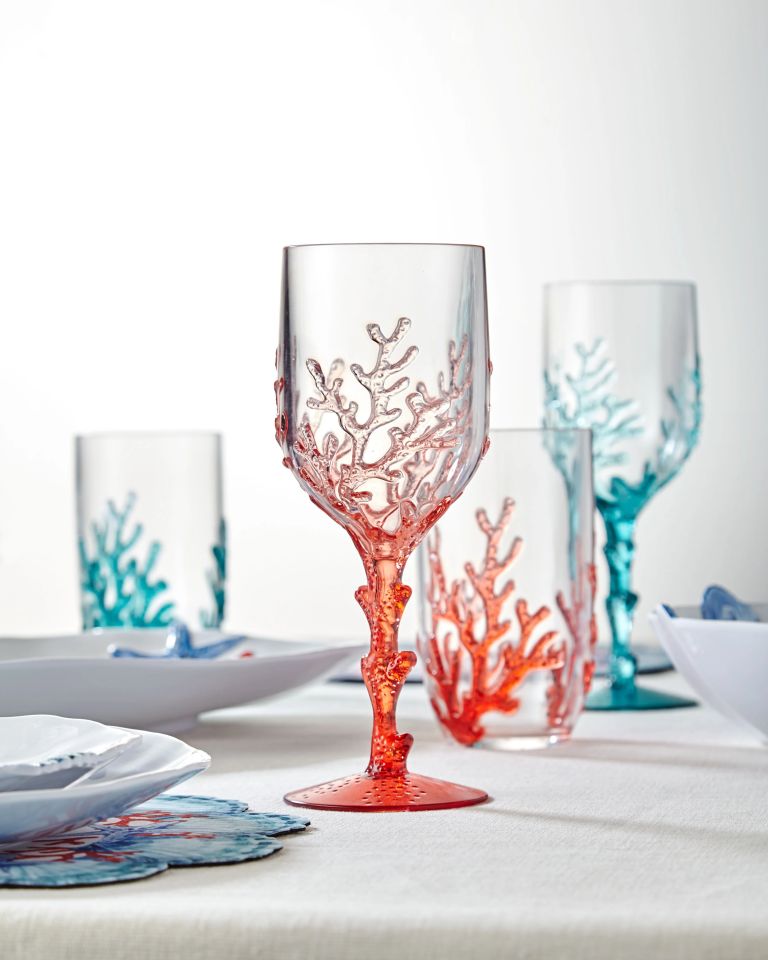 Chiara Alessi Kırmızı Akrilik Kadeh 400 Ml Bambu Collection