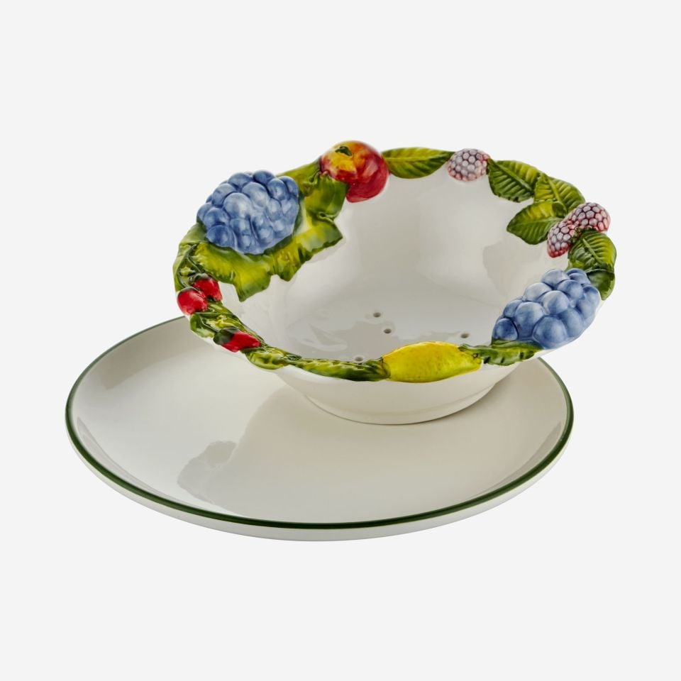 Edelweiss Italy Dolcetto Süzgeçli Seramik Kase EW308