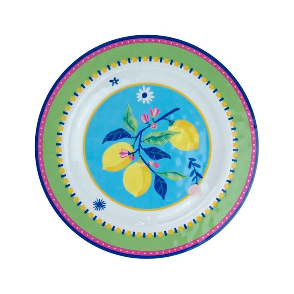 Baci Milano Mamma Mia 6'lı Limon Desenli Yemek Tabağı Seti 28 cm