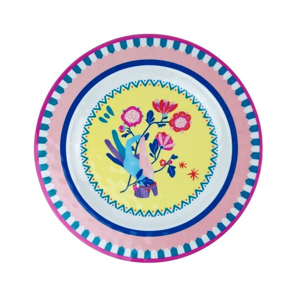 Baci Milano Mamma Mia 6'lı El Desenli Yemek Tabağı Seti 28 cm