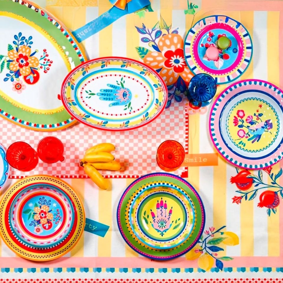 Baci Milano Mamma Mia 6'lı El Desenli Kase Seti 23 cm